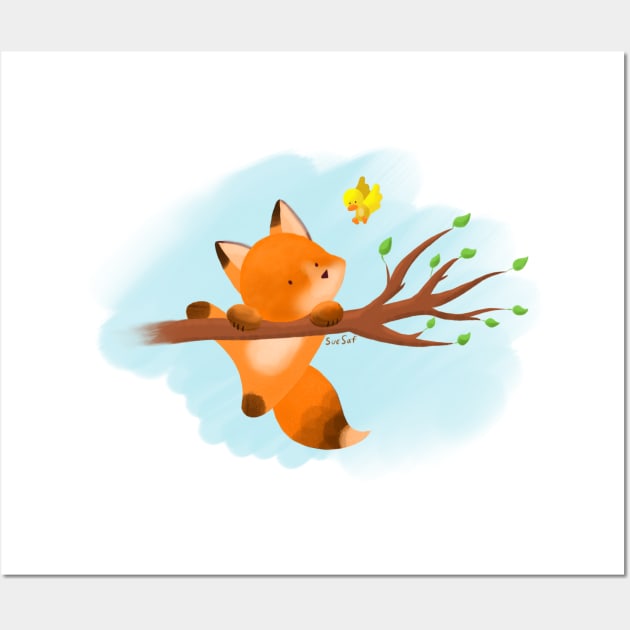 The Little Fox Wall Art by suesaf